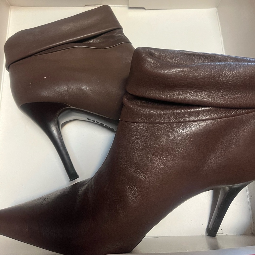 BCBGirls Brown Heeled Boots with Premium Leather Finish